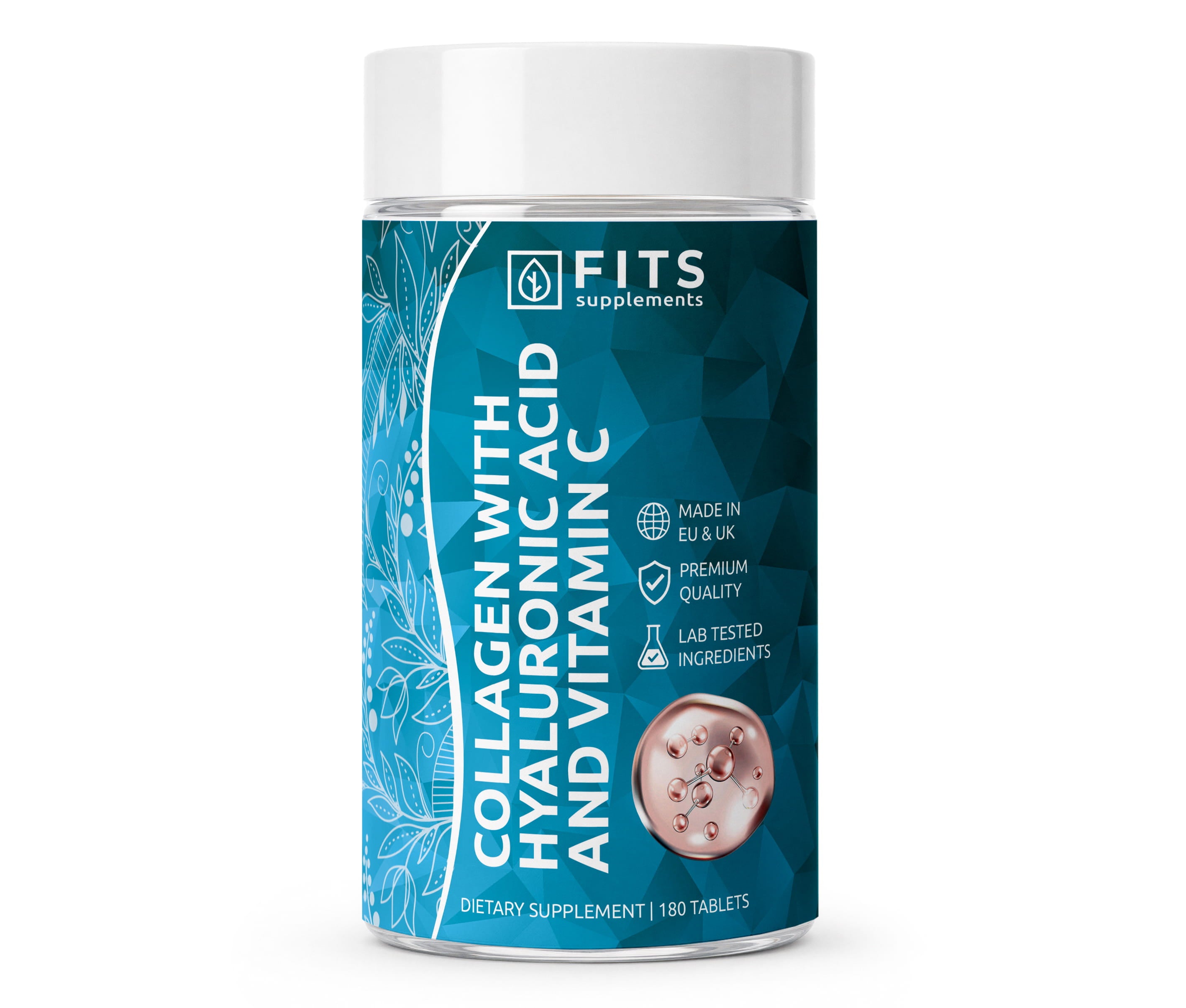 Kollagen med hyaluronsyra och vitamin C 180 tabletter