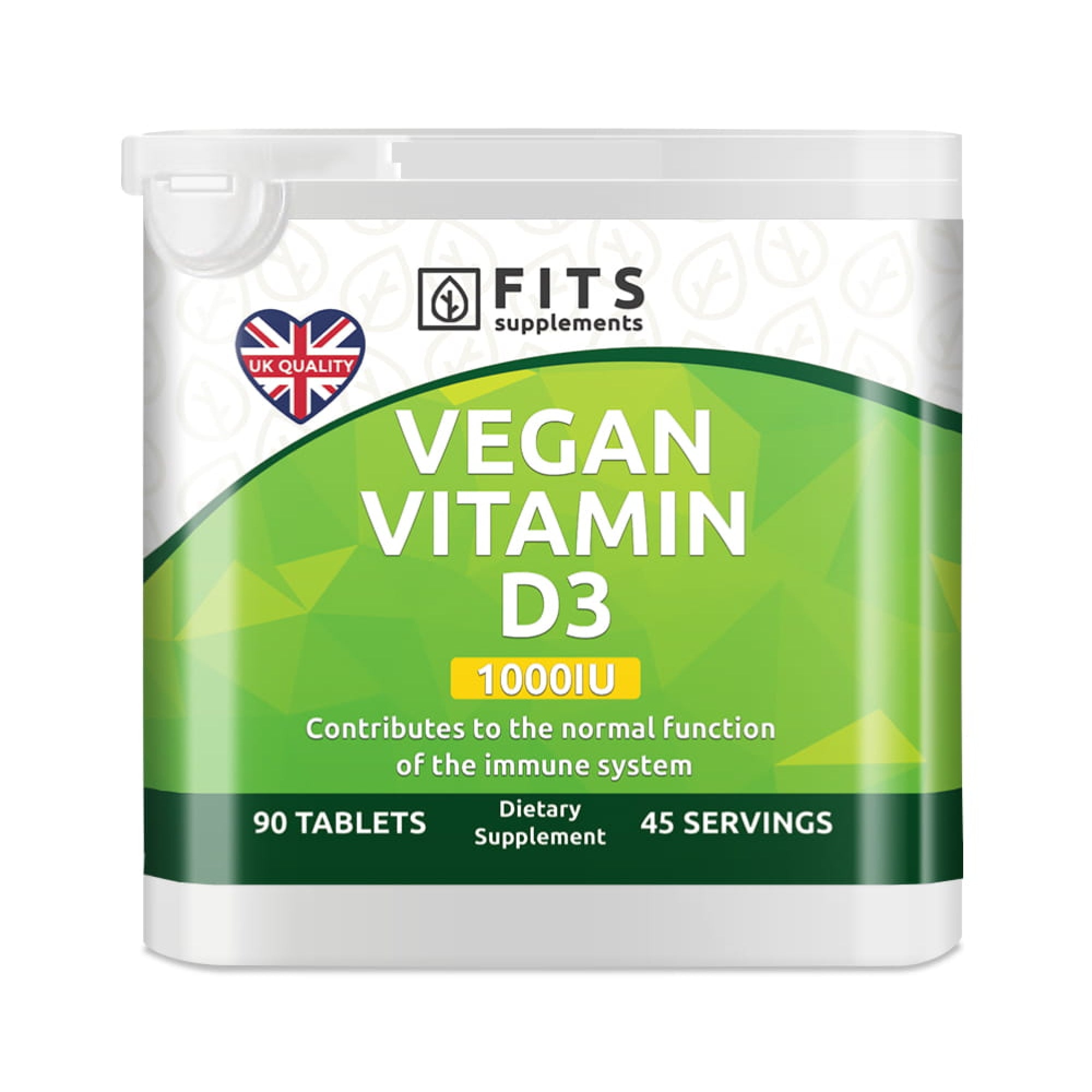 Vegansk D-vitamin D3 1000IE 90 tabletter