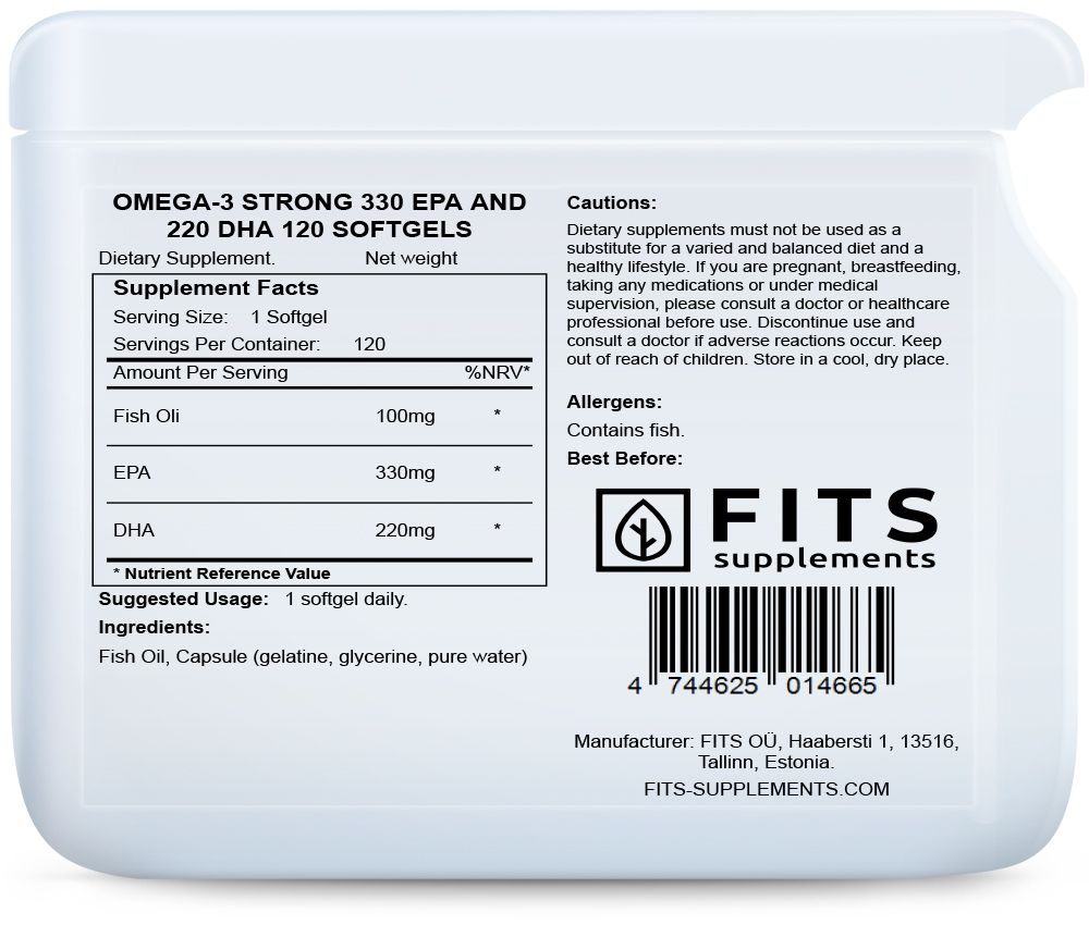 Omega-3 Stark 330 EPA och 220 DHA 120 mjukgeléer