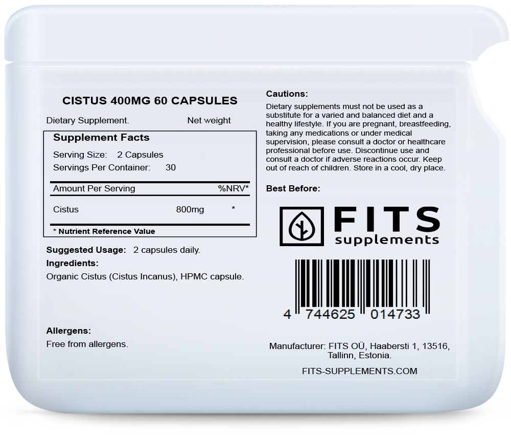 Cistus 400mg 60 kapslar