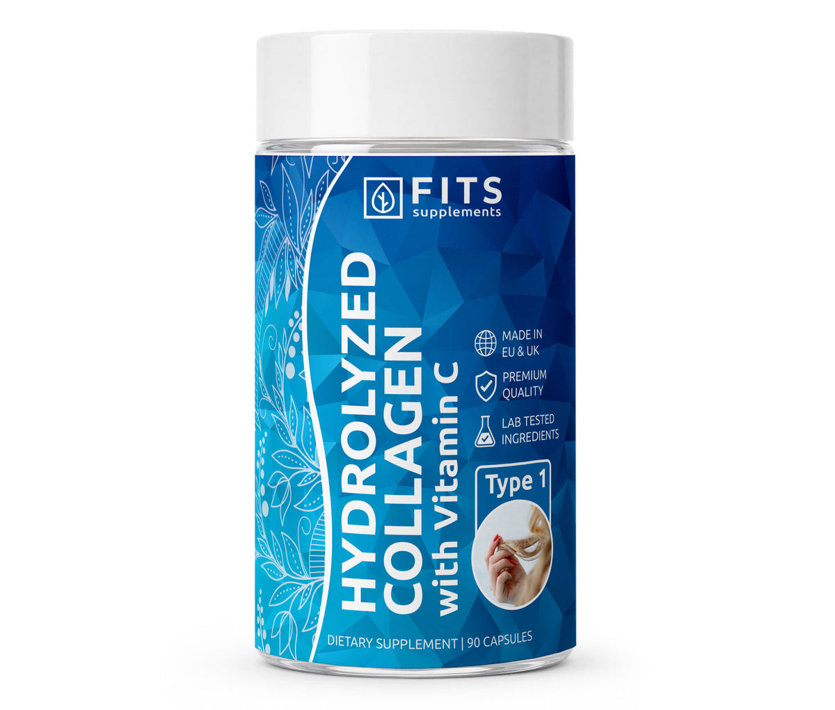 Hydrolyserat kollagen typ 1 med vitamin C 90 kapslar