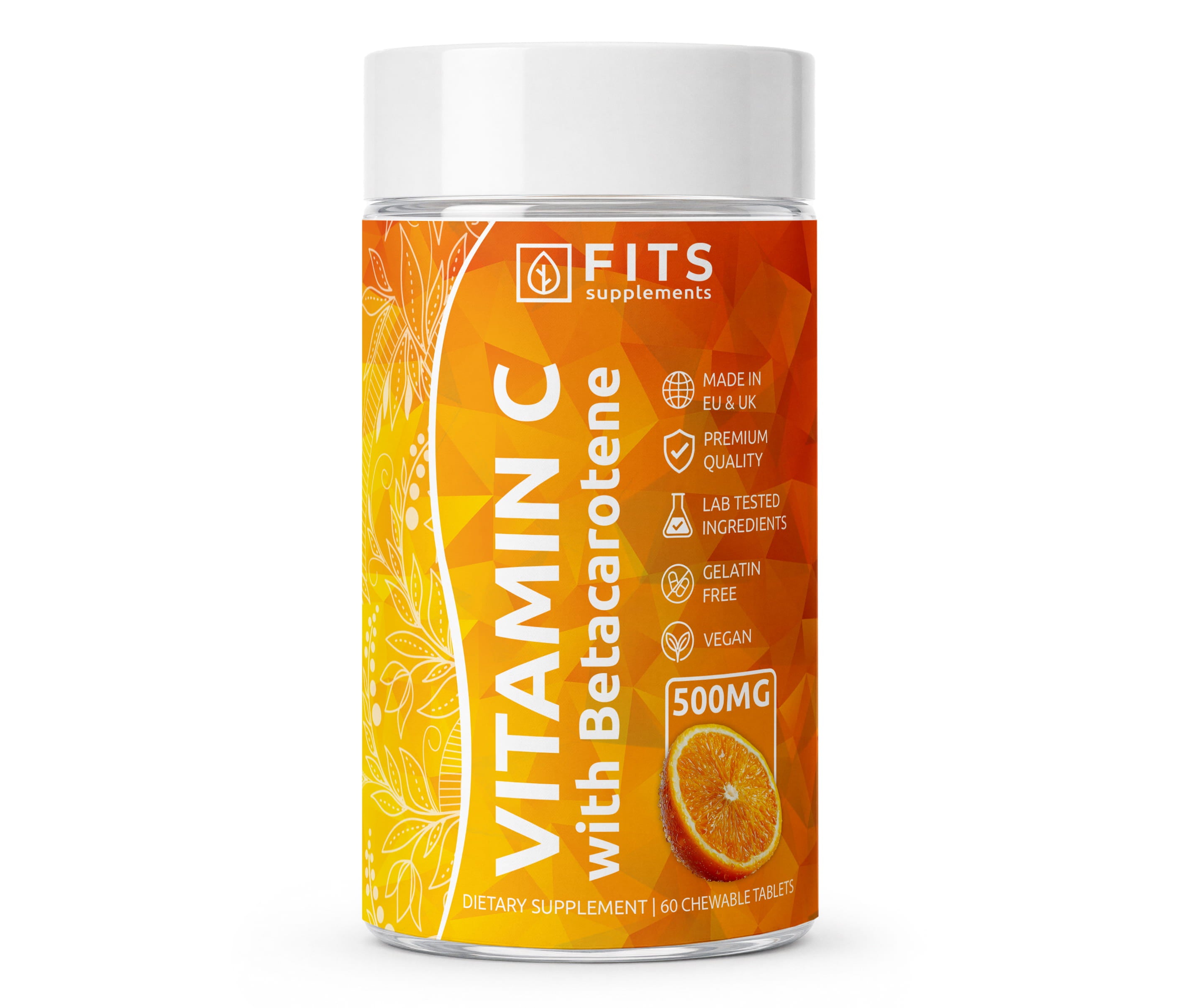 Vitamin C 500mg Apelsin med Betakaroten tuggtabletter 60 tabletter