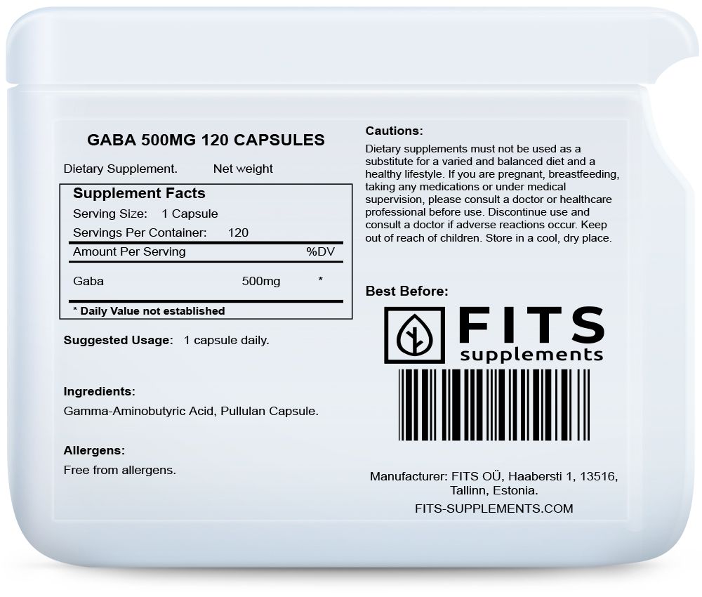 GABA 500mg 120 kapslar