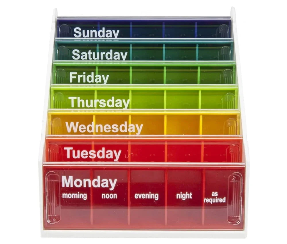 Pillbox 7 dag morgon, middag, kväll, natt