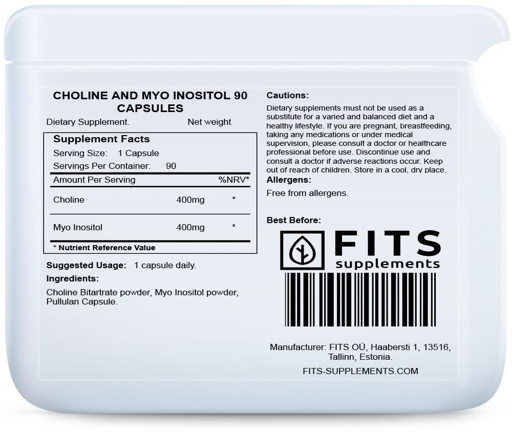 Kolin och Myo Inositol 90 kapslar
