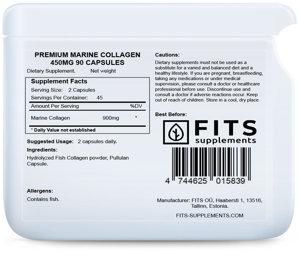 Premium Marine Collagen 450mg 90 capsules