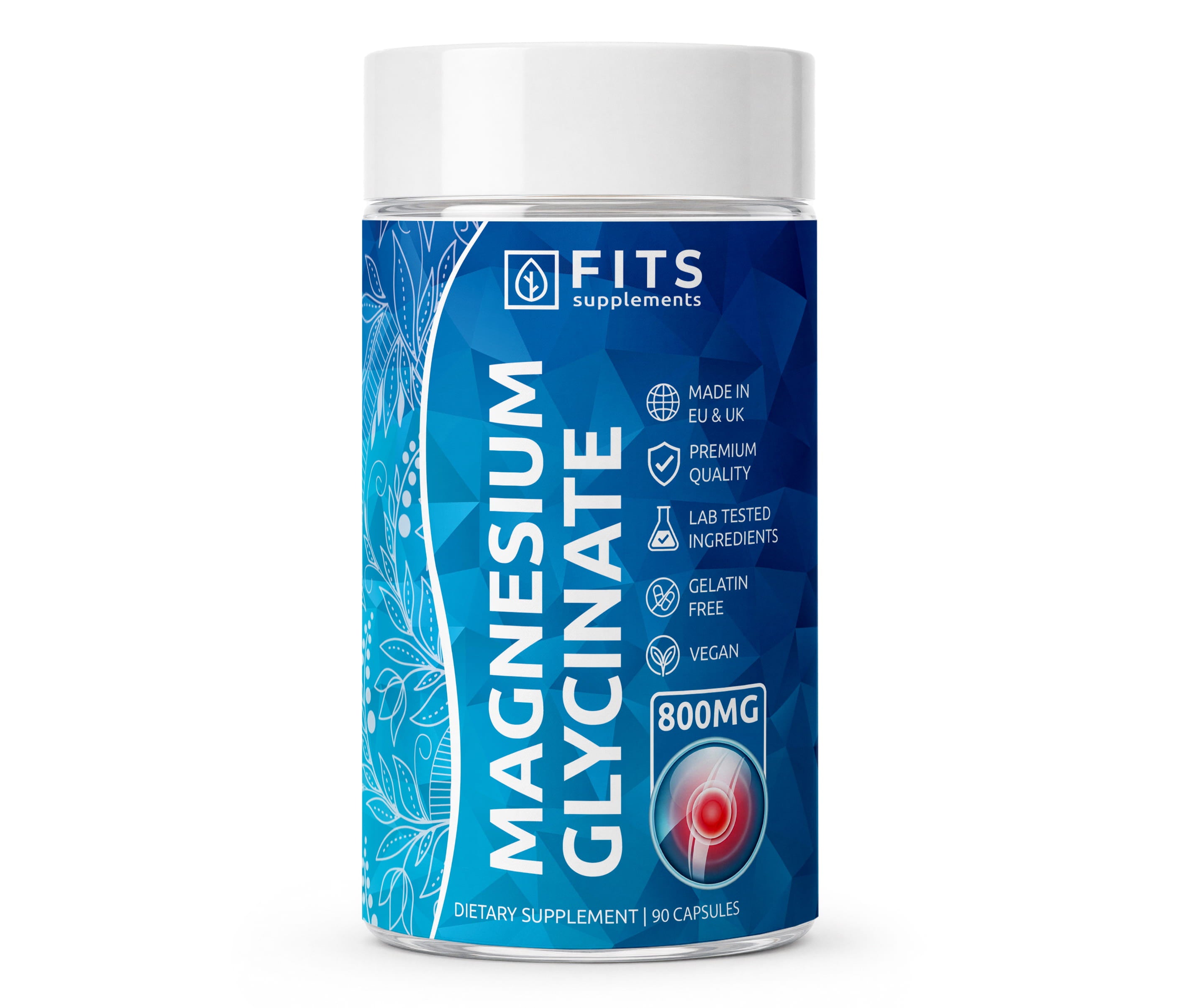 Magnesiumglycinat 800 mg 90 kapslar