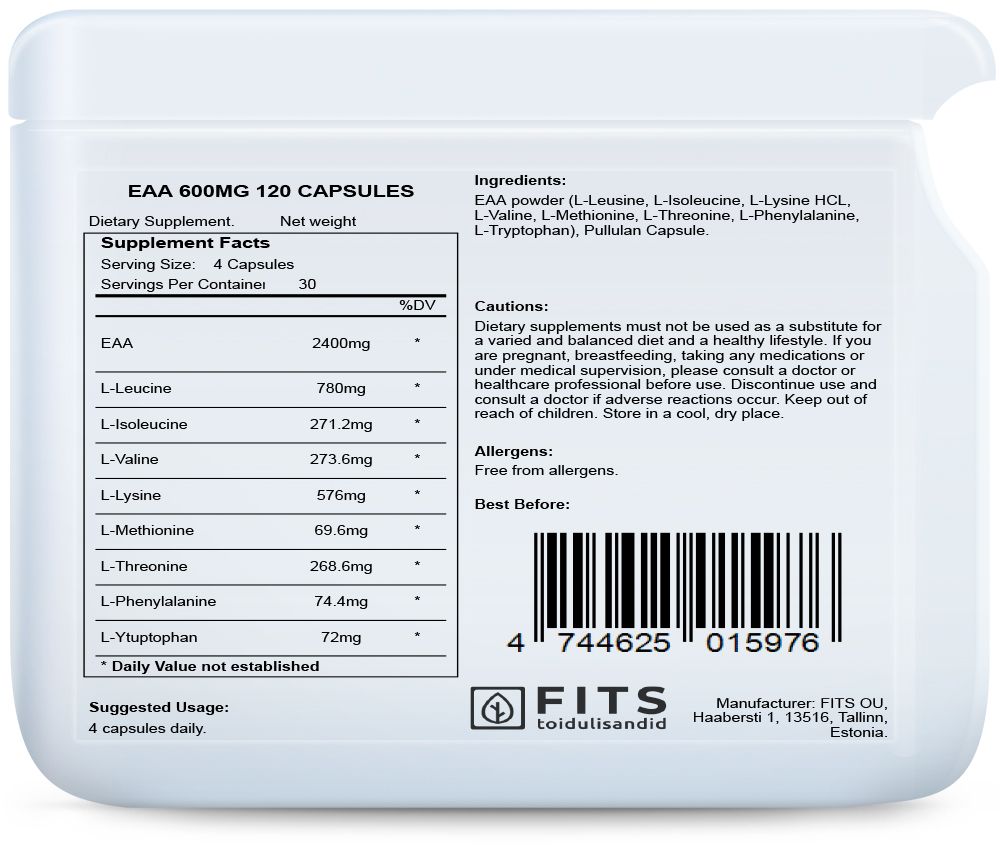 EAA 600mg 120 kapslar