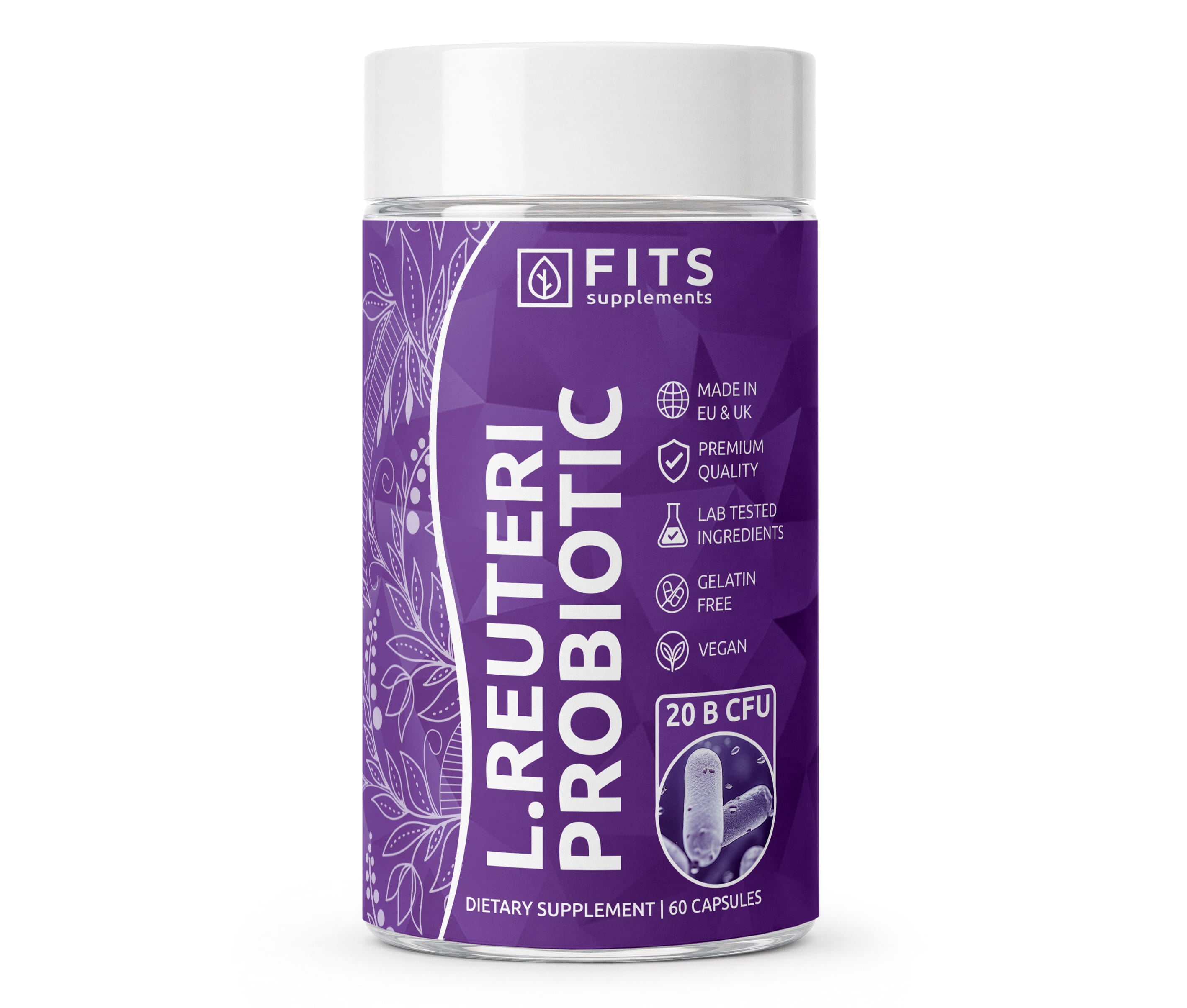 Probiotisk L. Reuteri Lactobacillus 60 kapslar