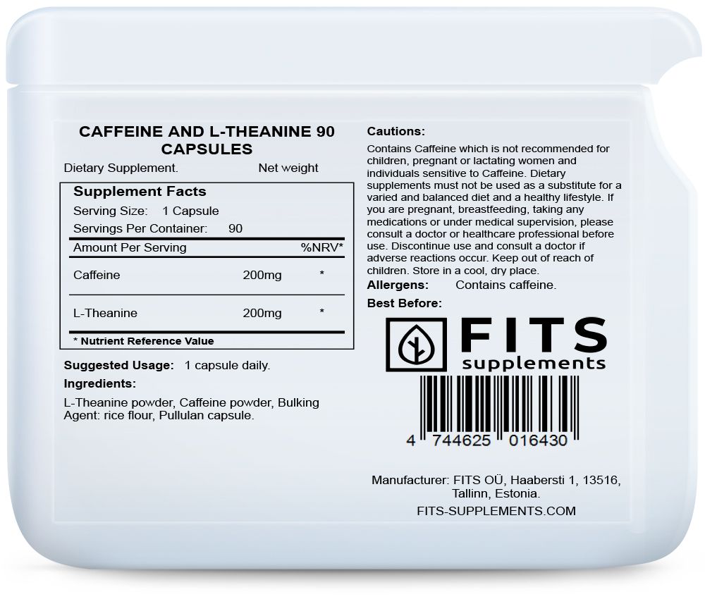 Caffeine and L-Theanine 90 capsules