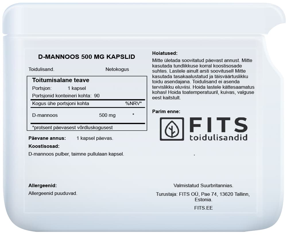 D-Mannose 500mg 90 capsules